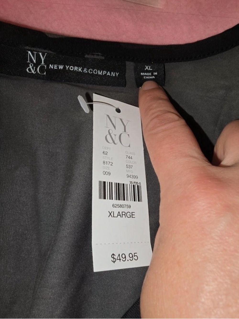 New York & Company Olive and Gray Camo Midi Dress - Picture 3 of 4